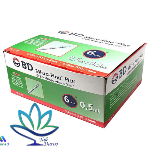 سرنگ انسولین BD نیم میلی‌لیتر
