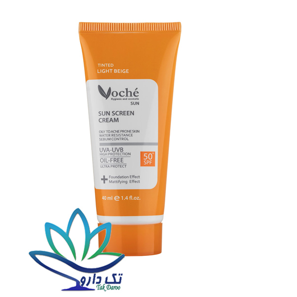 کرم ضد آفتاب پوست چرب وچه SPF50 حجم 50 میلی لیتر
