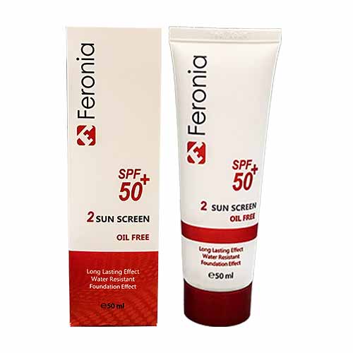کرم ضدآفتاب پوست چرب رنگی متوسط۲ SPF50 فرونیا