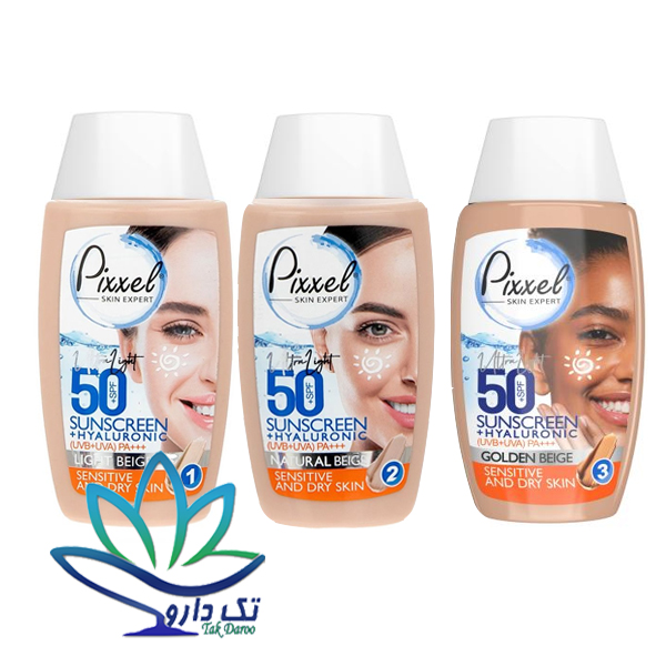 کرم ضدافتاب رنگی SPF50 پیکسل مناسب پوست خشک تا نرمال حجم 50میلی لیتر