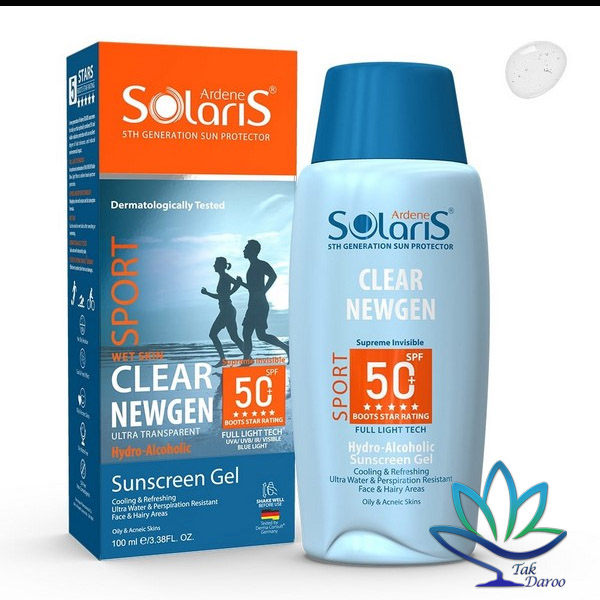 ژل هیدرو الکلی ضد آفتاب پوست جوشدار (به ویژه ورزشکاران) آردن سولاریس (SPF50)