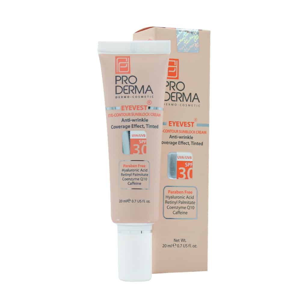 کرم ضد چروک رنگی چشم پرودرما SPF30 حجم ۲۰ میلی لیتر