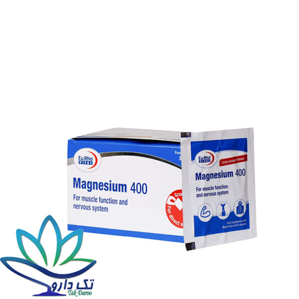  منیزیم 400 میلی گرم 30 عدد ساشه یوروویتال